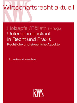 cover image of Unternehmenskauf in Recht und Praxis